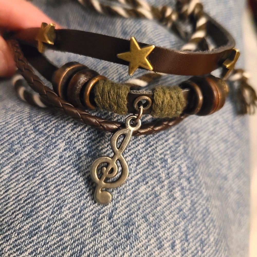 Layered music bracelet